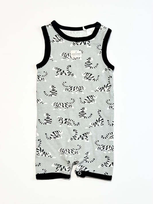 Grey cats romper - Size 0