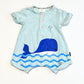 Blue whale romper - Size 0000