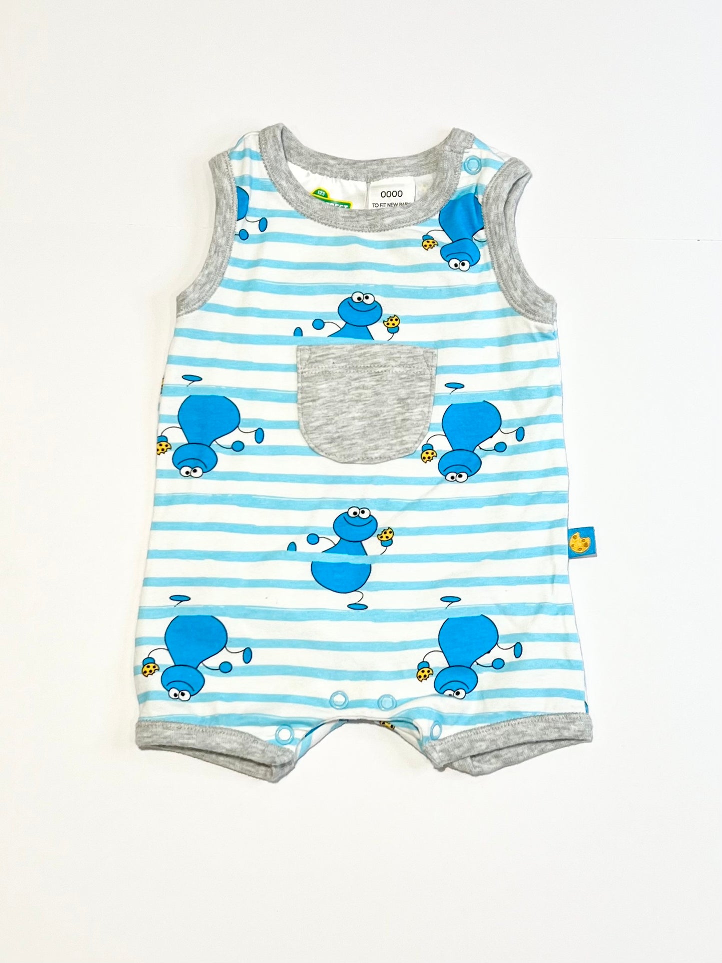 Cookie Monster romper - Size 0000