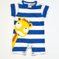 Striped giraffe romper - Size 0000