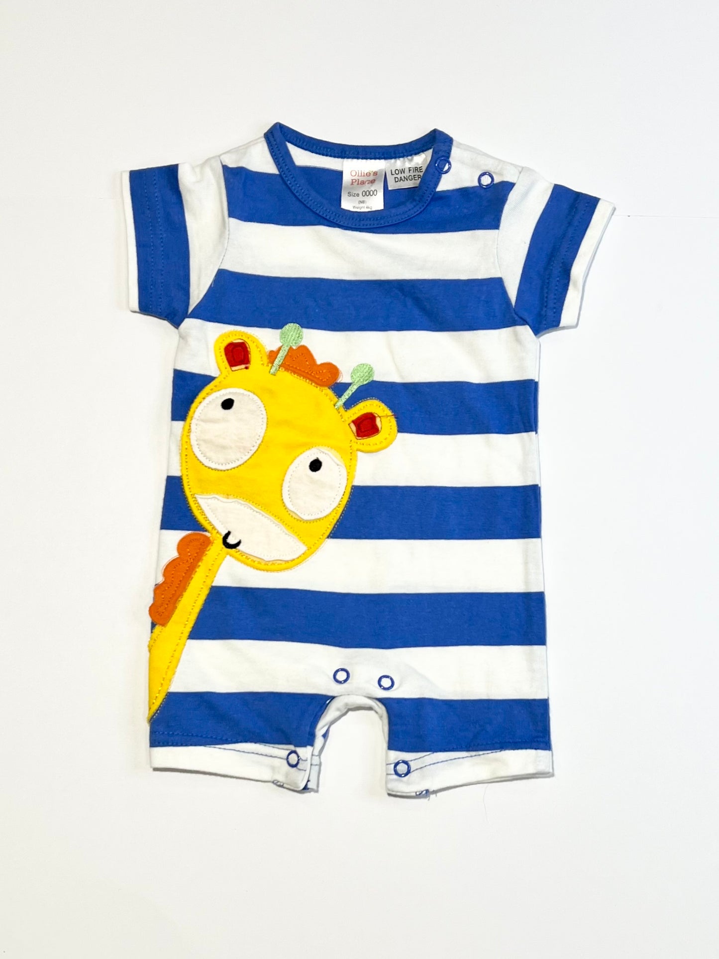 Striped giraffe romper - Size 0000