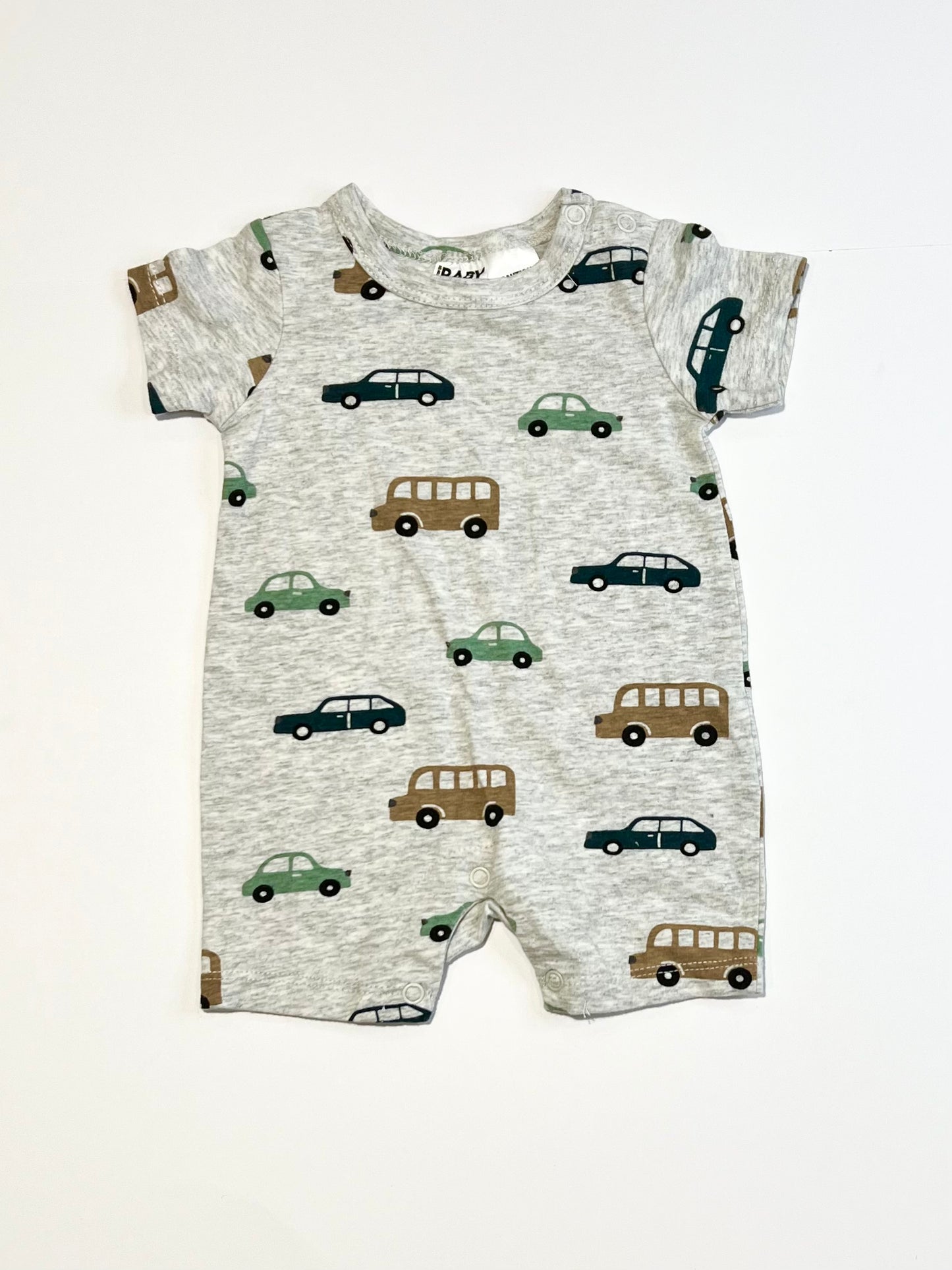 Grey cars romper - Size 0000