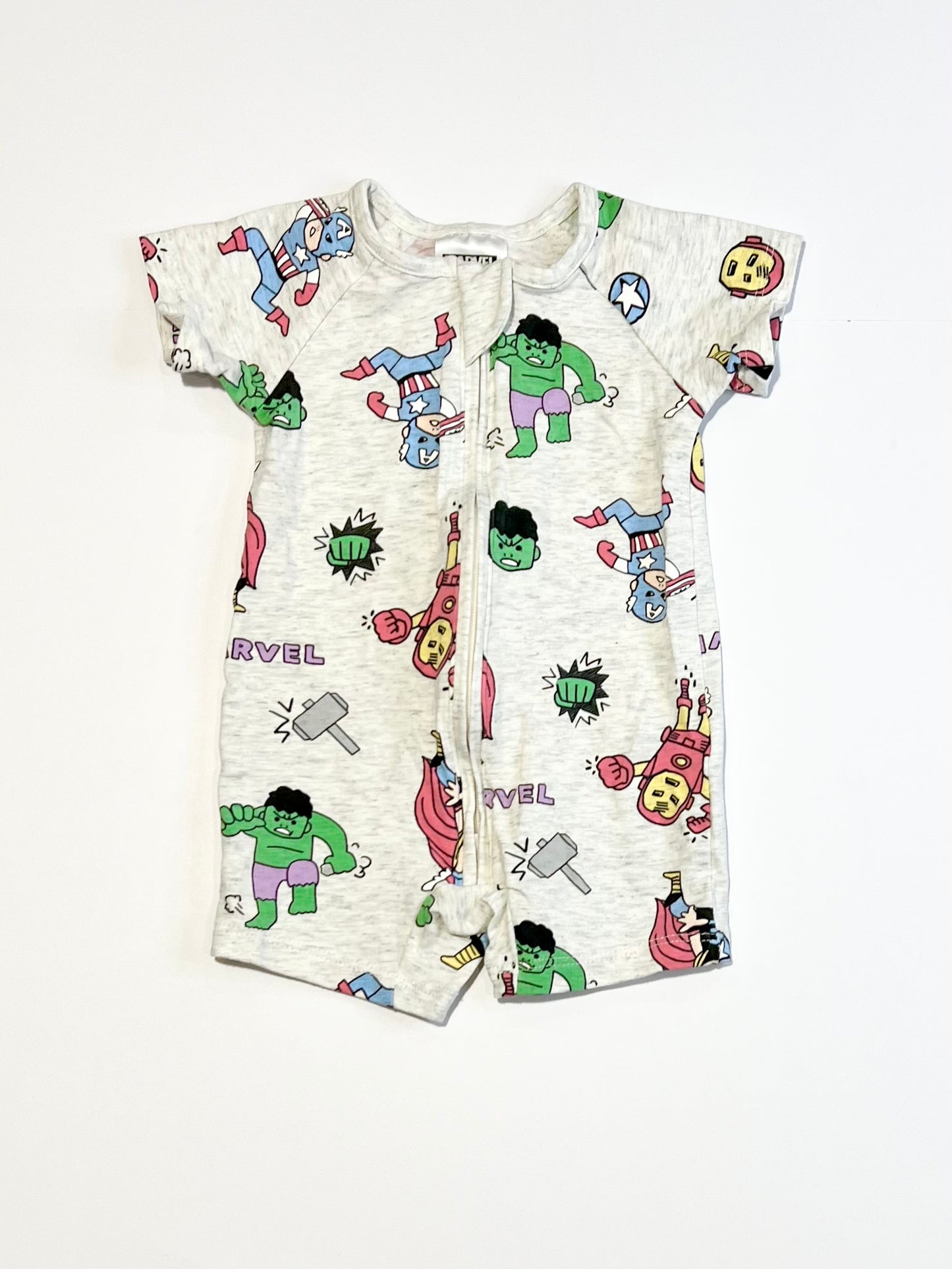 Marvel zip romper - Size 0000