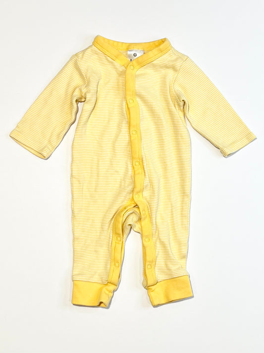 Yellow striped onesie - Size 0000