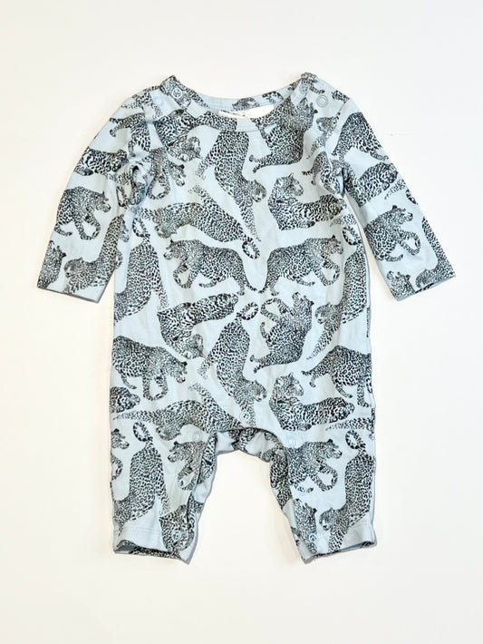 Blue cheetahs onesie - Size 0000