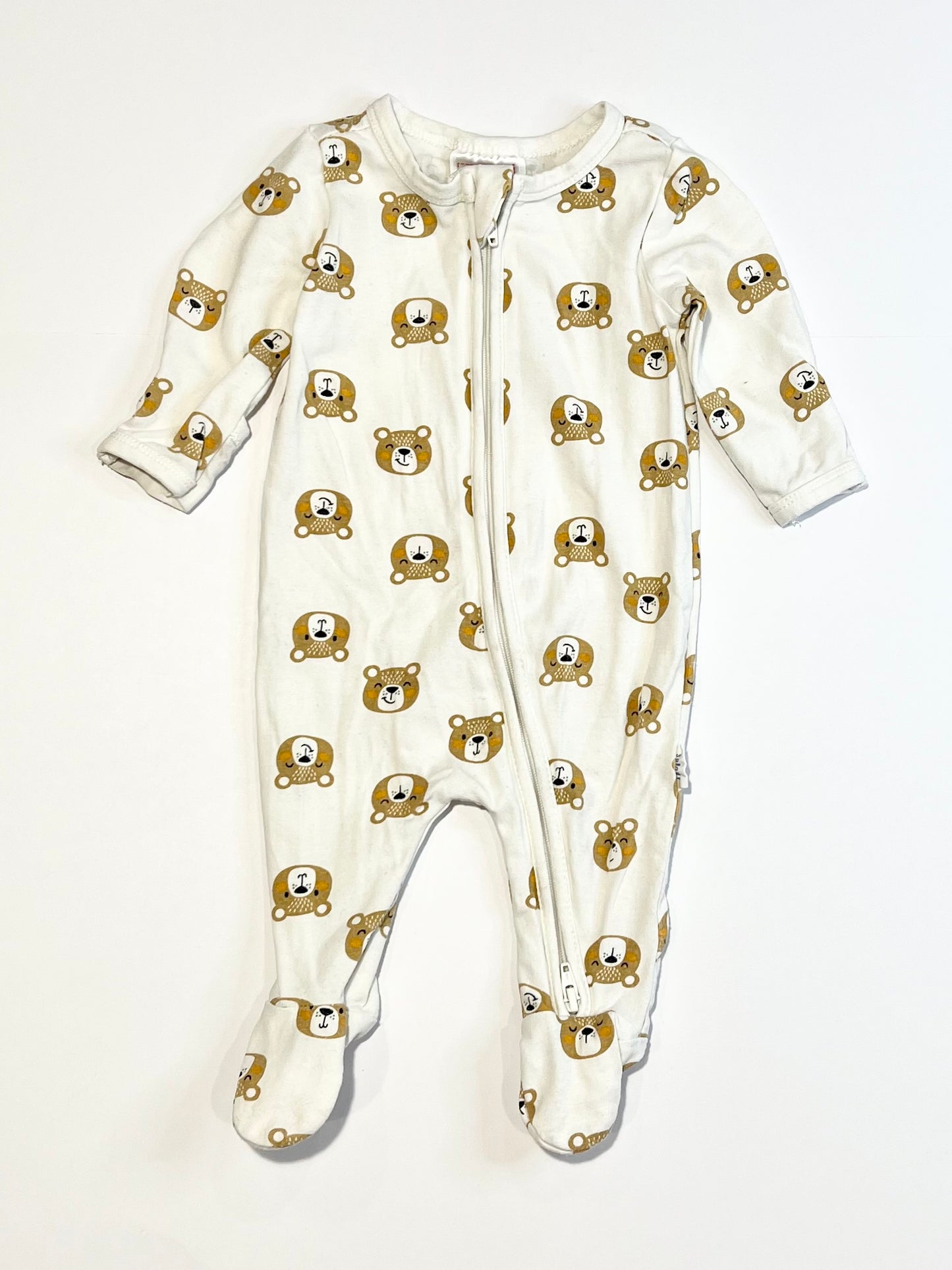 Bears zip onesie - Size 0000