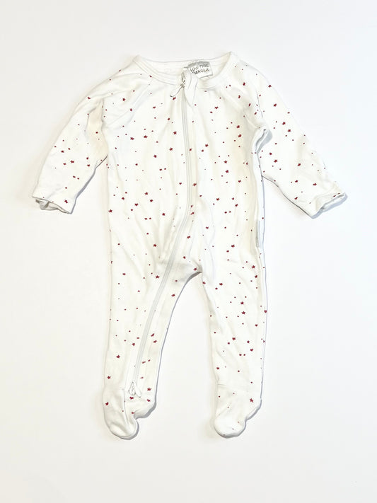 Red stars zip onesie - Size 0000