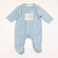 Blue velour onesie - Size 00000