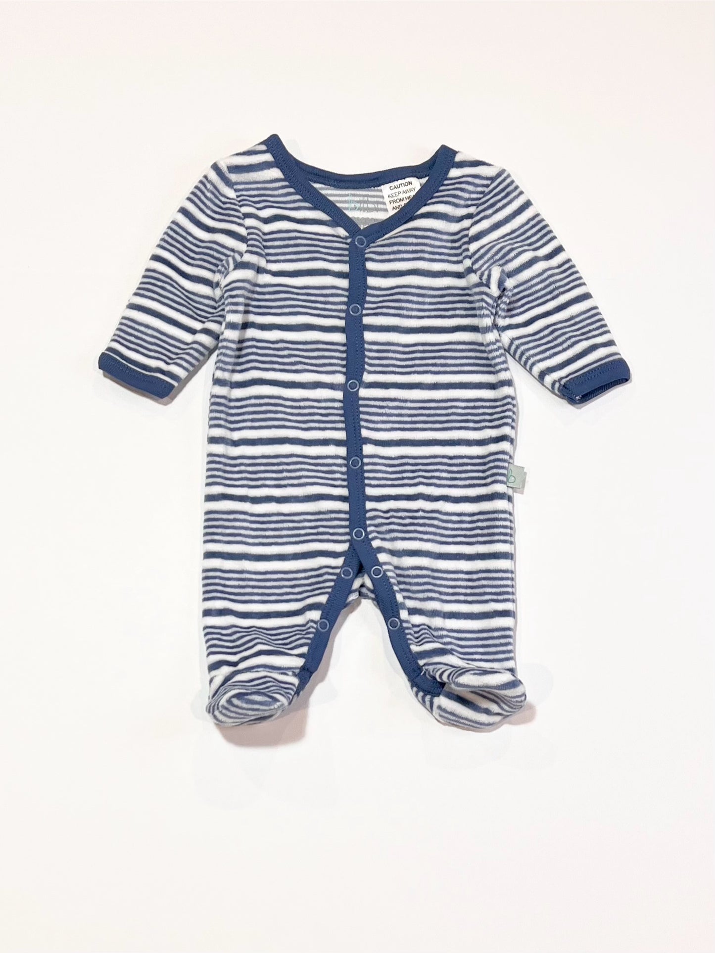 Striped velour onesie - Size 00000