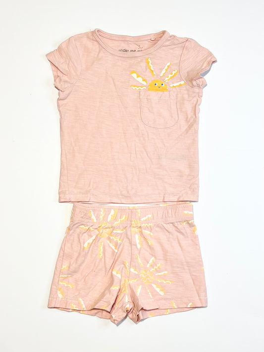 Pink sun pyjamas - Size 9-12 months
