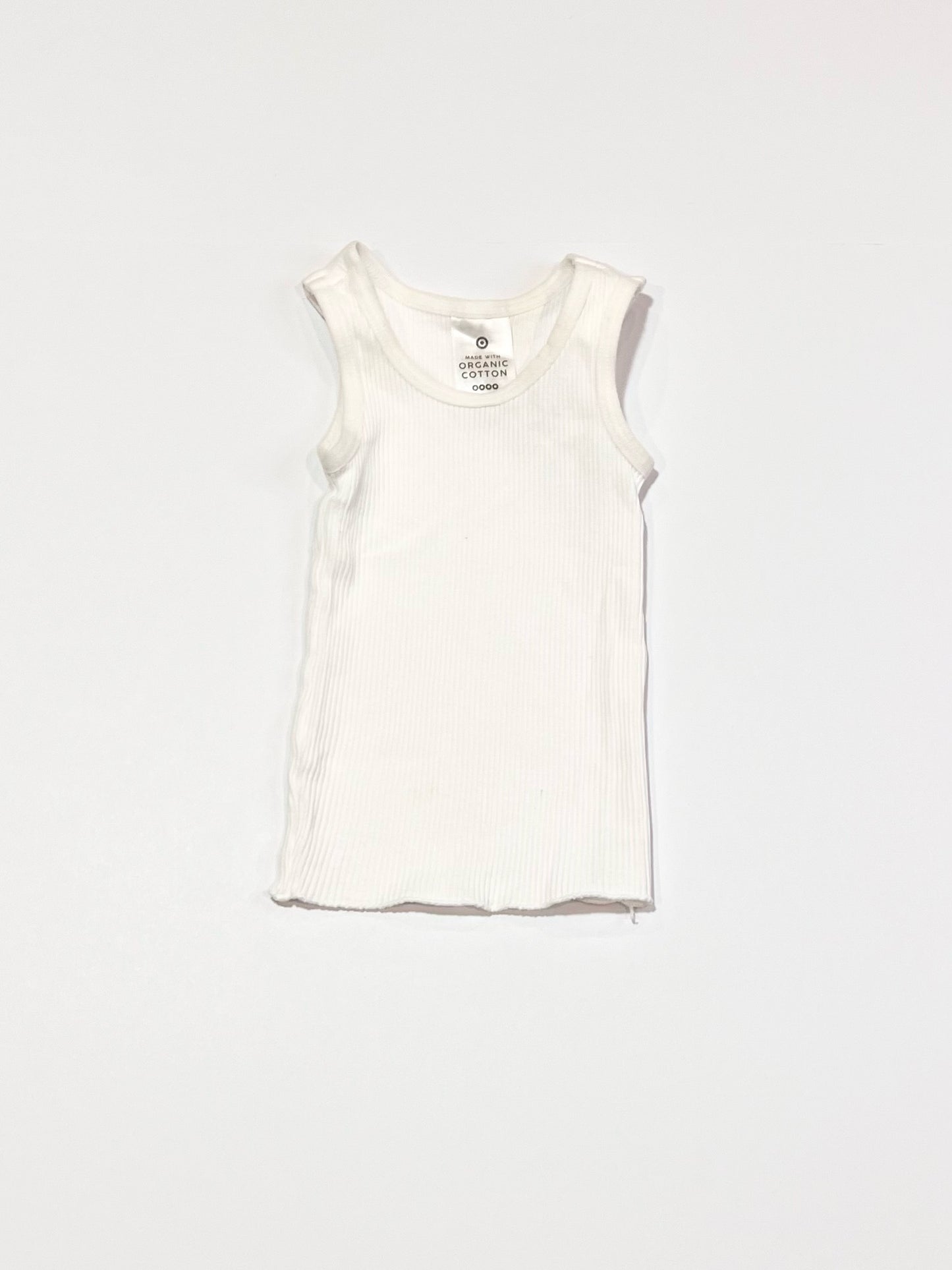 White ribbed singlet - Size 0000