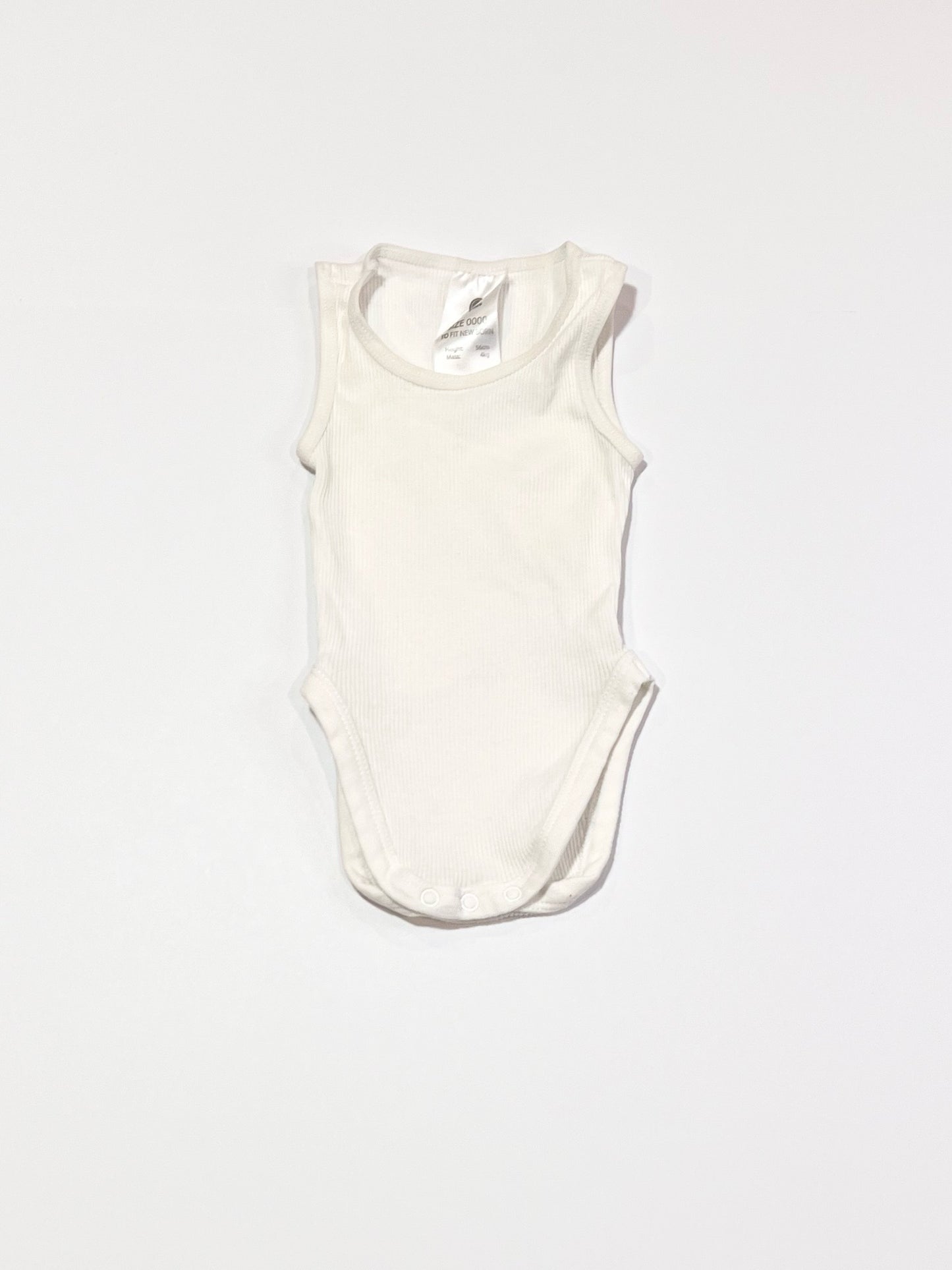 White ribbed bodysuit - Size 0000