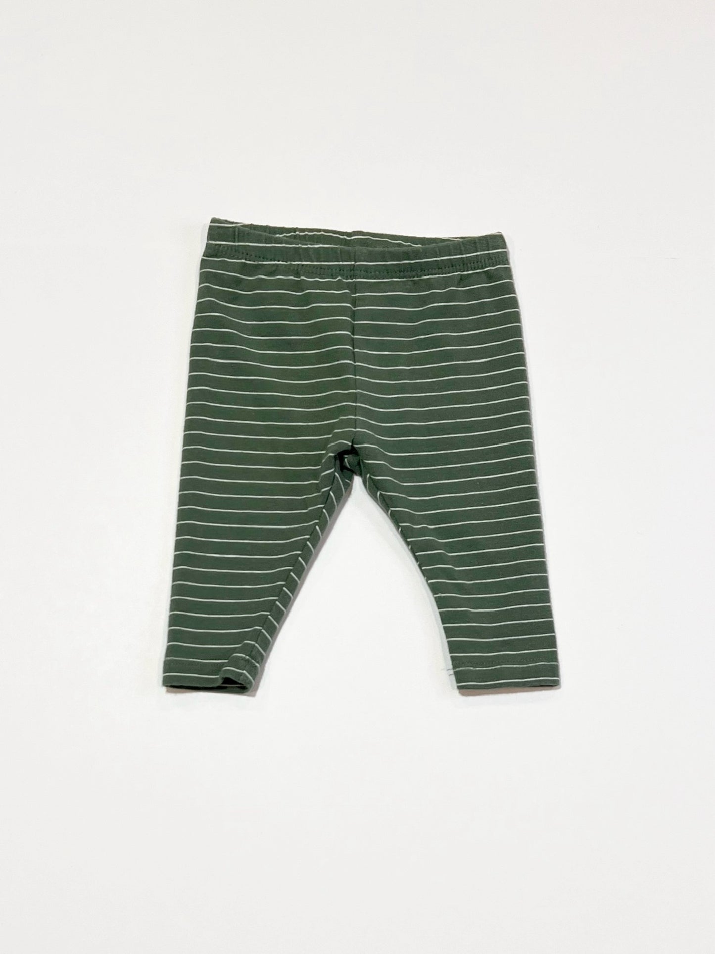 Green striped leggings - Size 0000