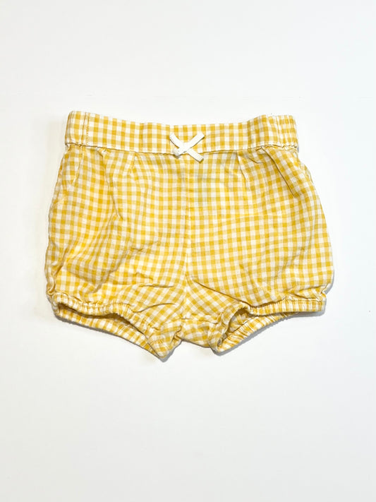 Gingham bloomers - Size 9-12 months