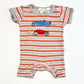 Striped cars romper - Size 0000