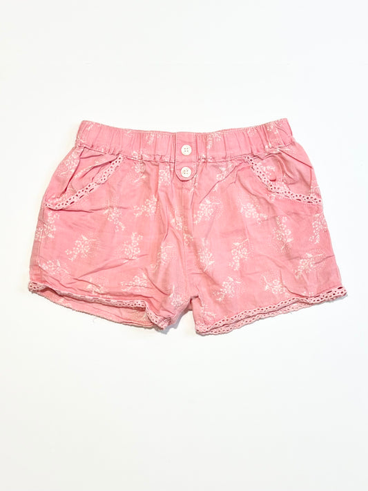 Pink cotton shorts - Size 0