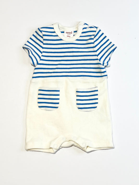 Striped ribbed romper - Size 0000