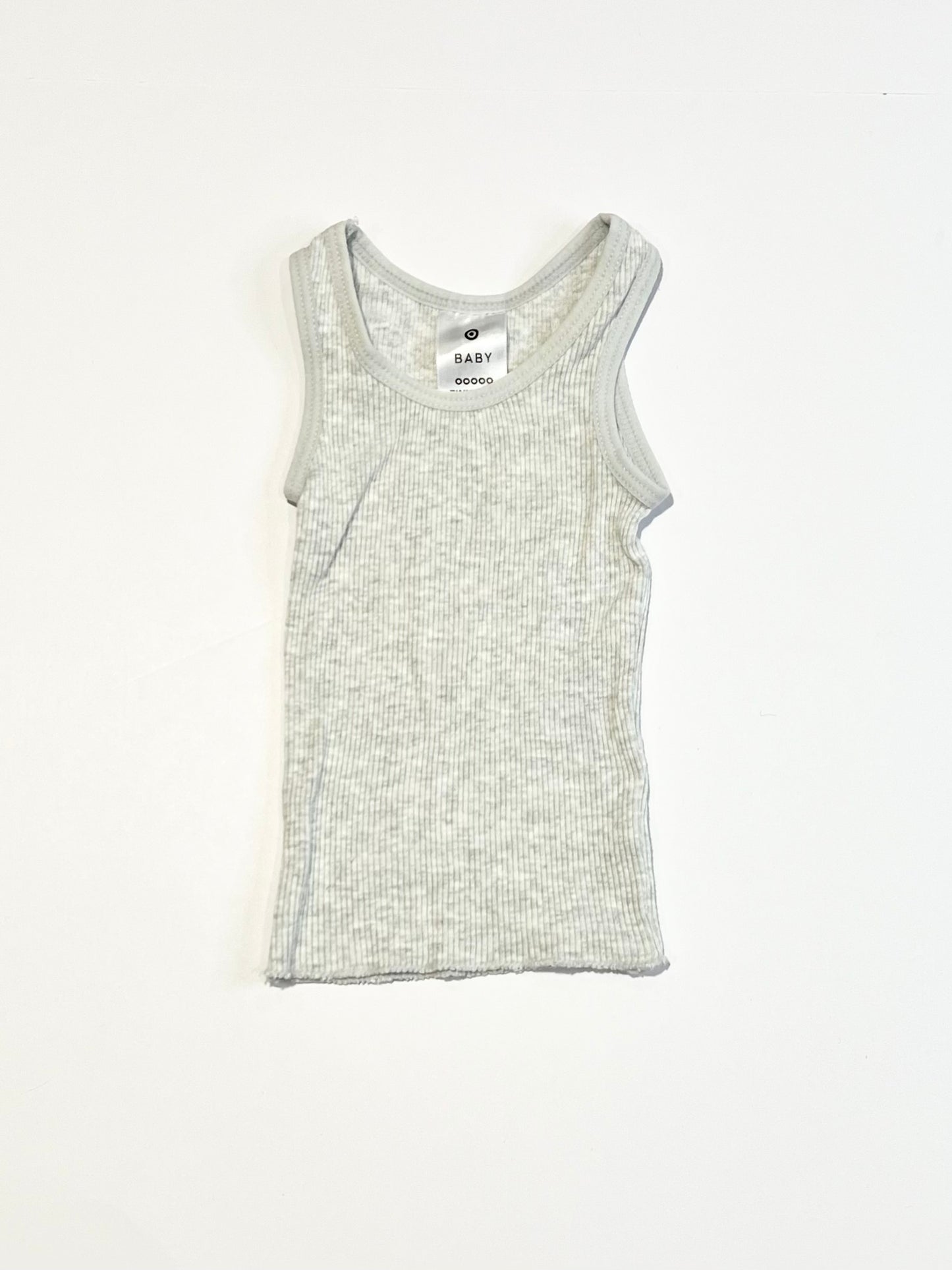 Grey ribbed singlet - Size 00000