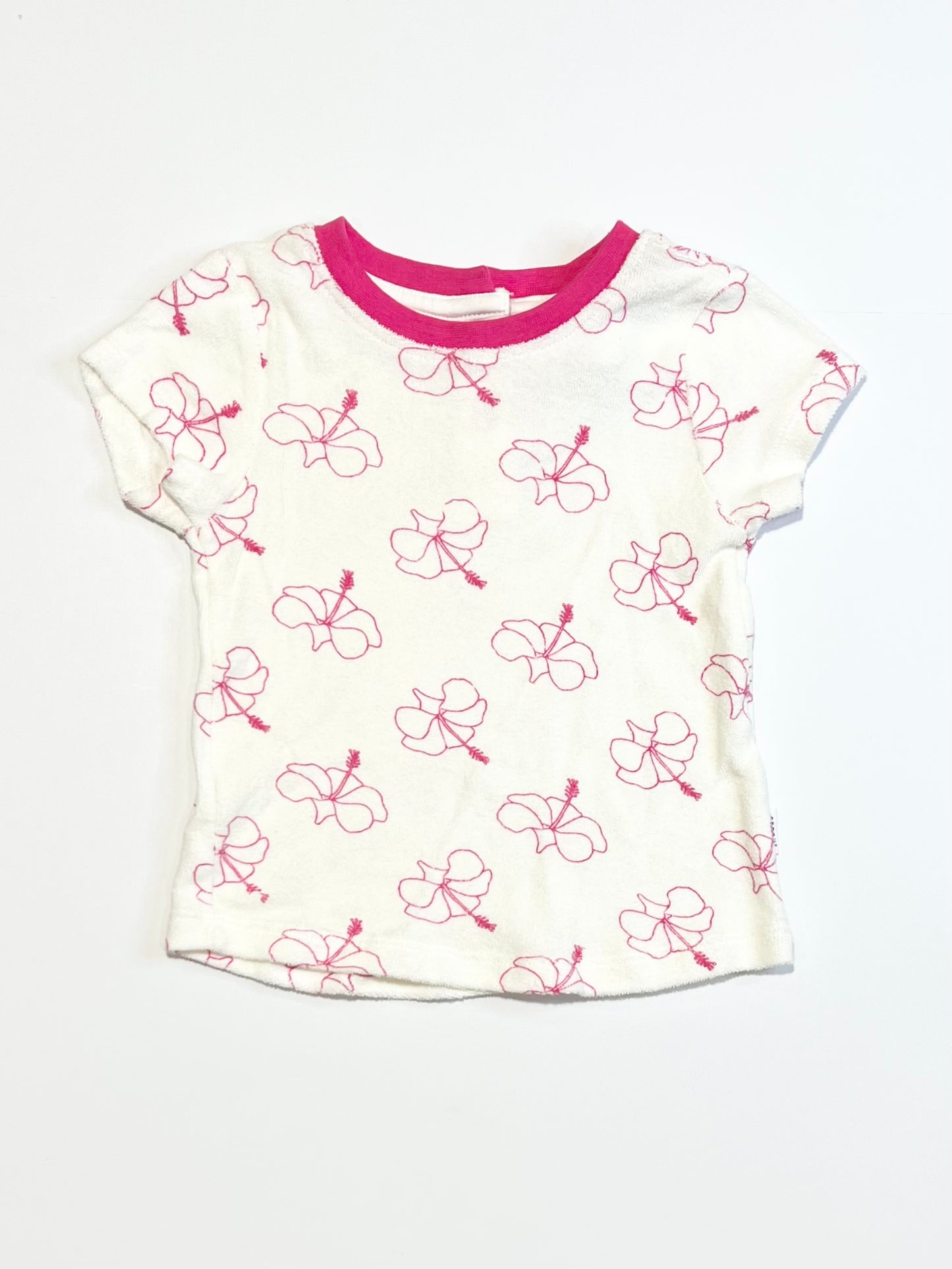 Terry floral tee - Size 0