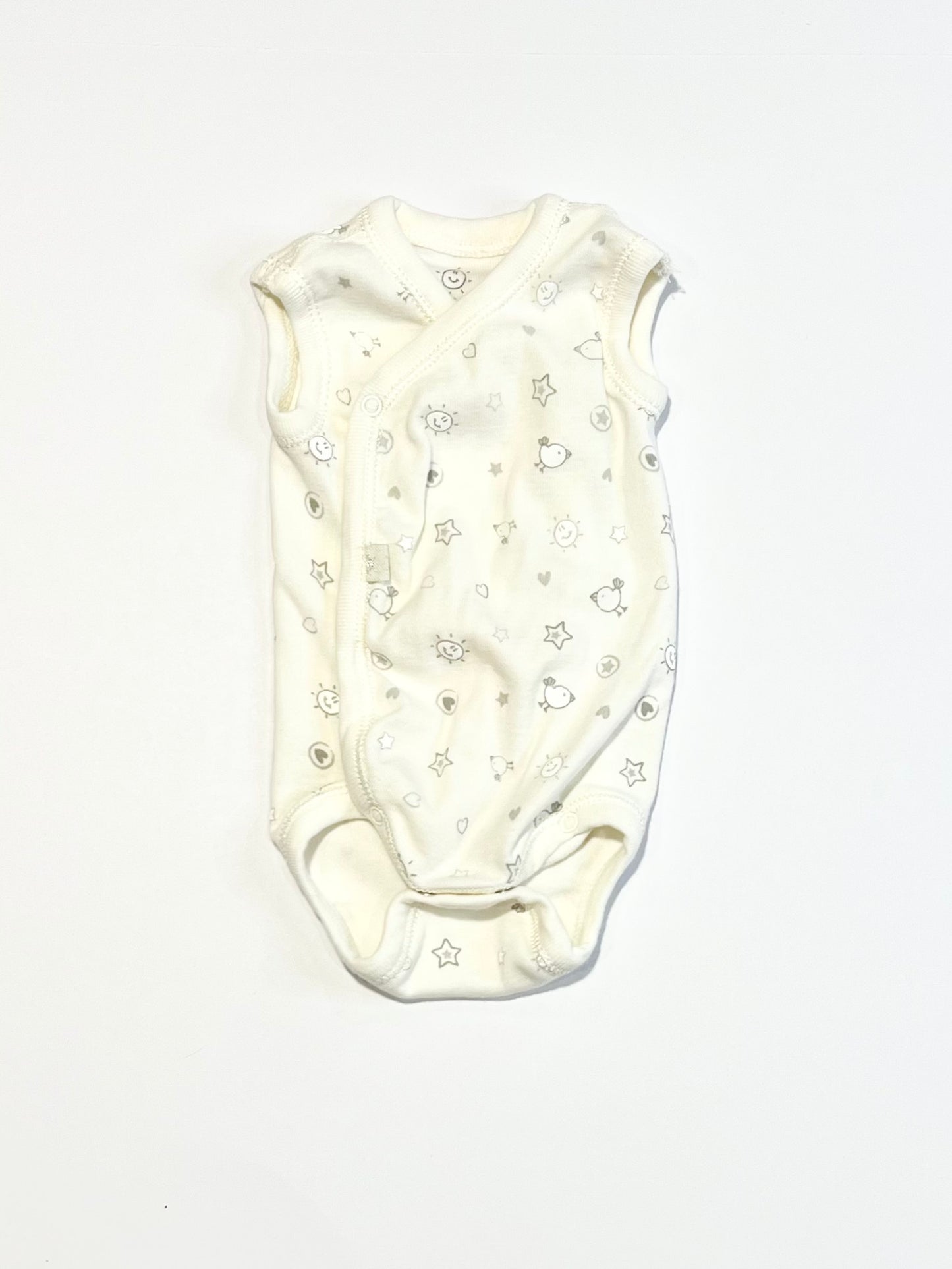 Cream ribbed bodysuit - Size 2.5-3.5 kg