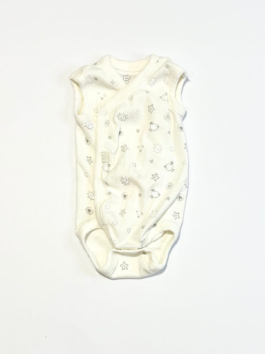 Cream ribbed bodysuit - Size 2.5-3.5 kg