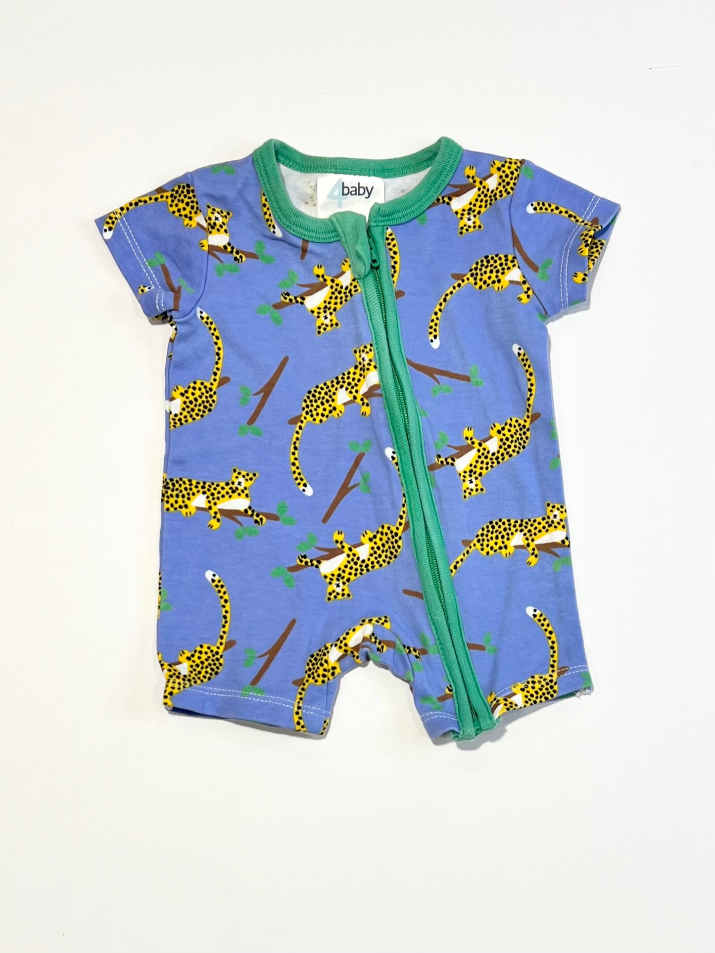 Cheetahs zip romper - Size 00000