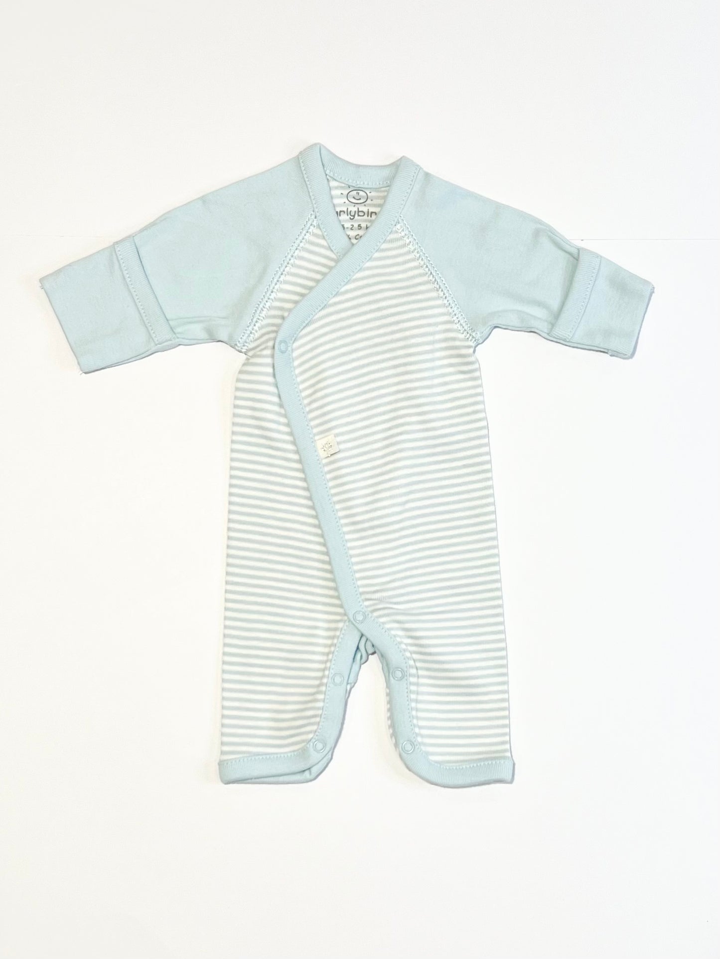 Blue striped onesie - Size 1.5-2.5 kg