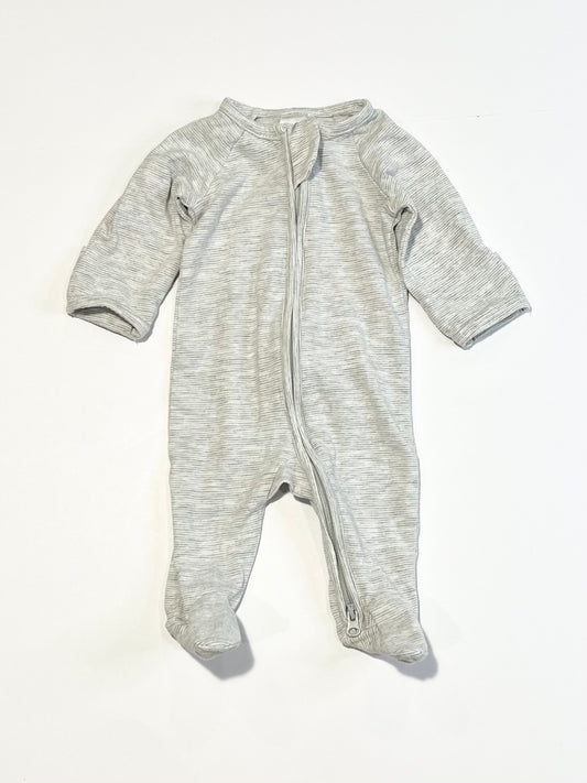 Striped zip onesie - Size 00000