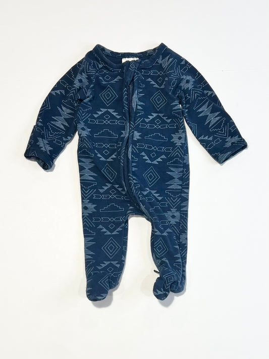 Navy zip onesie - Size 00000