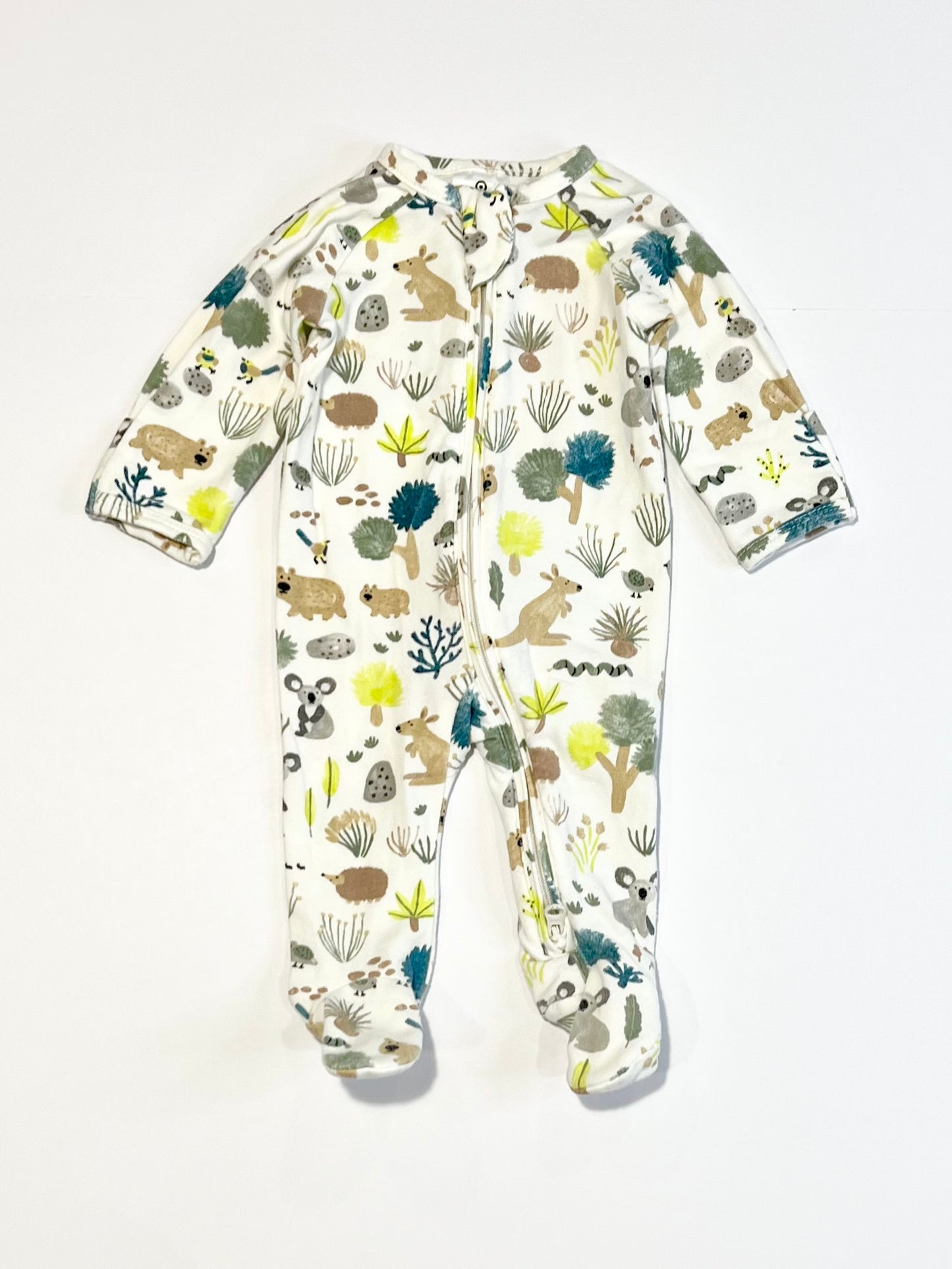 Animals zip onesie - Size 00000