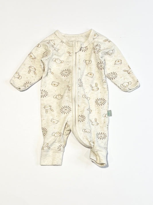 Animals zip onesie - Size 00000