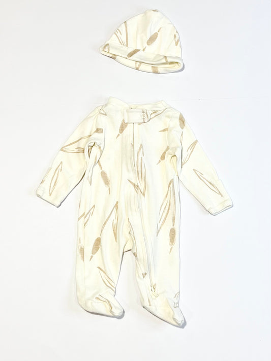 Ribbed zip onesie - Size 00000