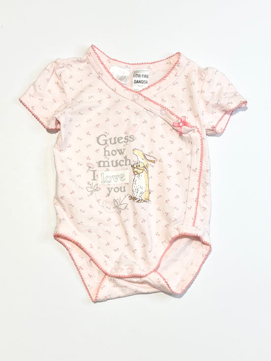 Pink bunny bodysuit - Size 0