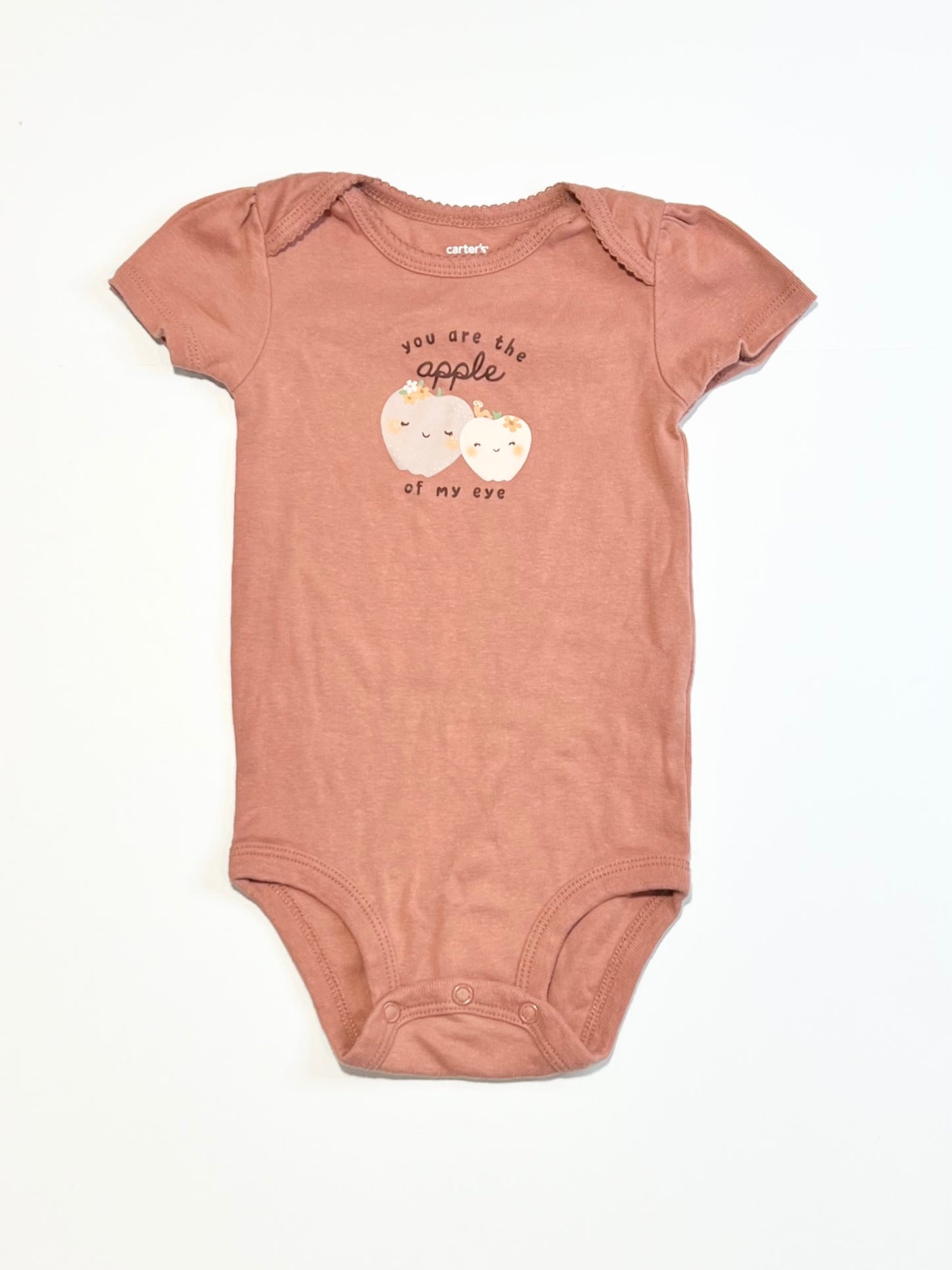 Brown apple bodysuit - Size 9-12 months
