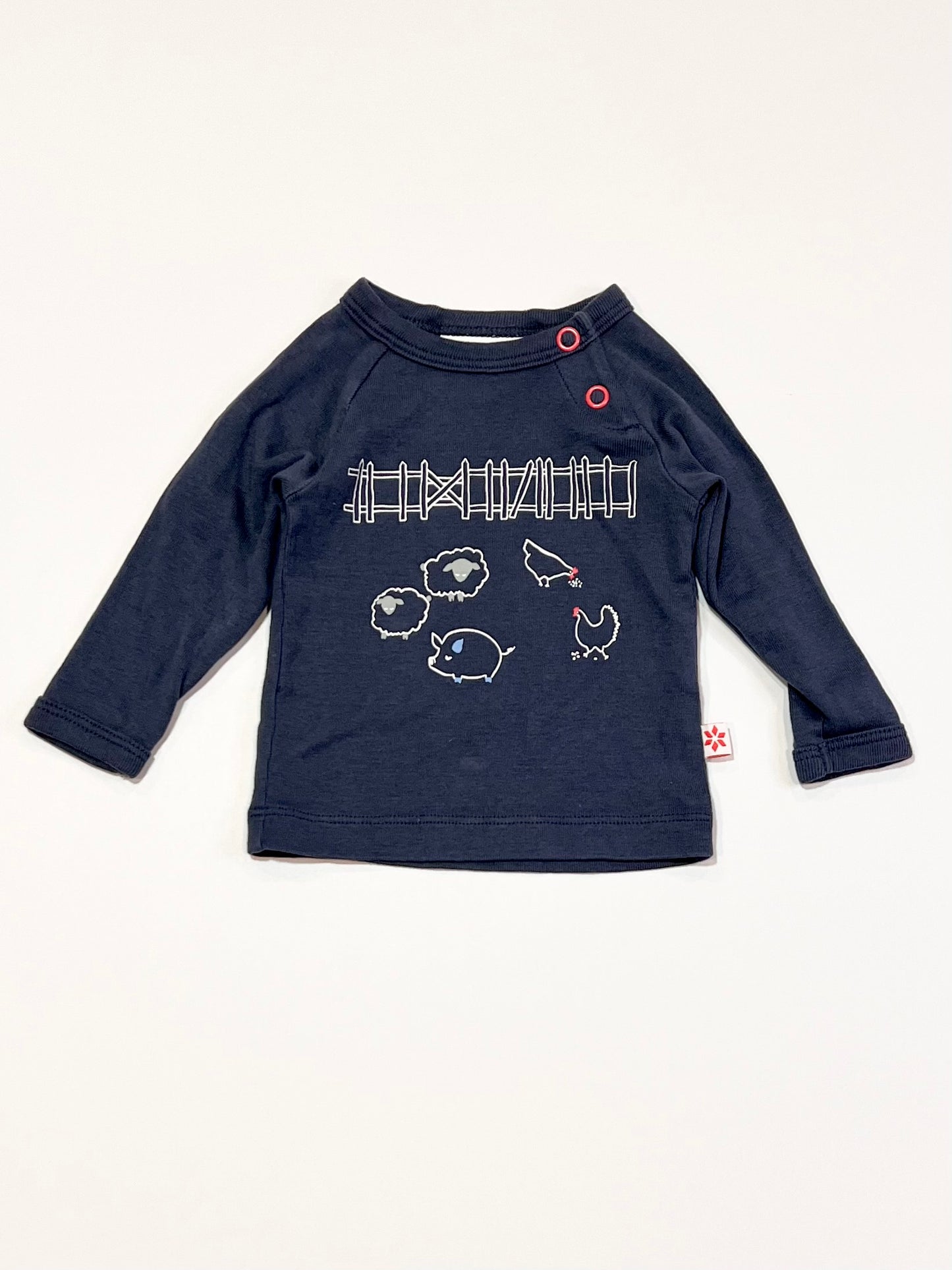 Navy farm top - Size 0000