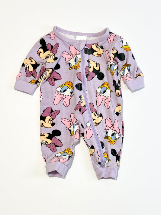 Minnie and Daisy zip onesie - Size 00000