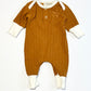 Brown ribbed onesie - Size 00000