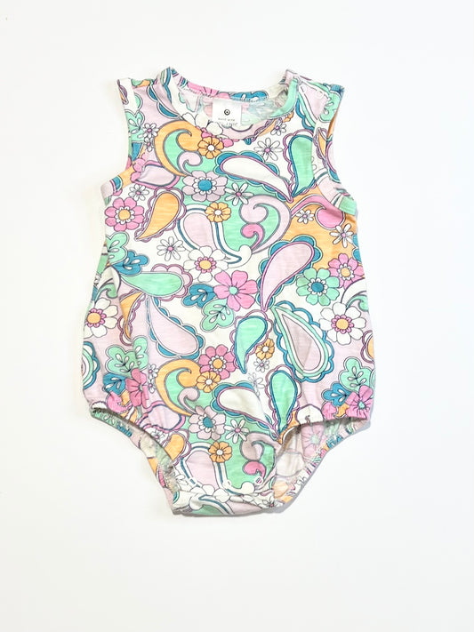 Floral bubblesuit - Size 0