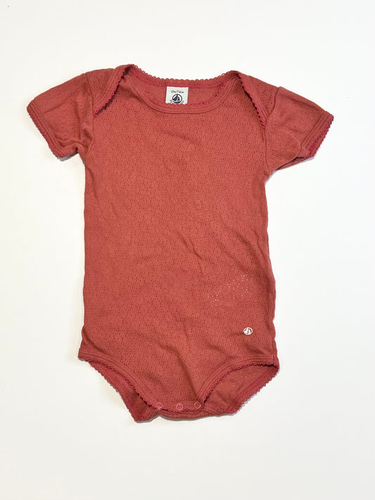 Maroon bodysuit - Size 9-12 months