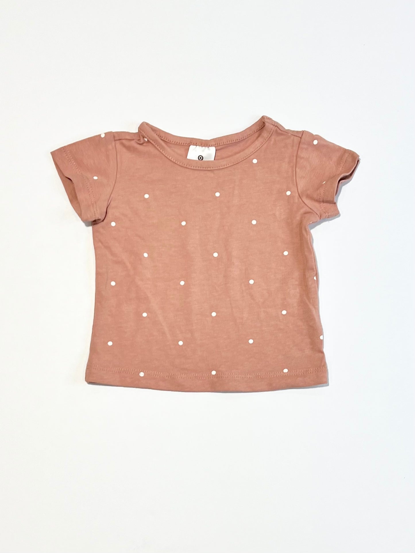 Dusty pink spotty tee - Size 0000