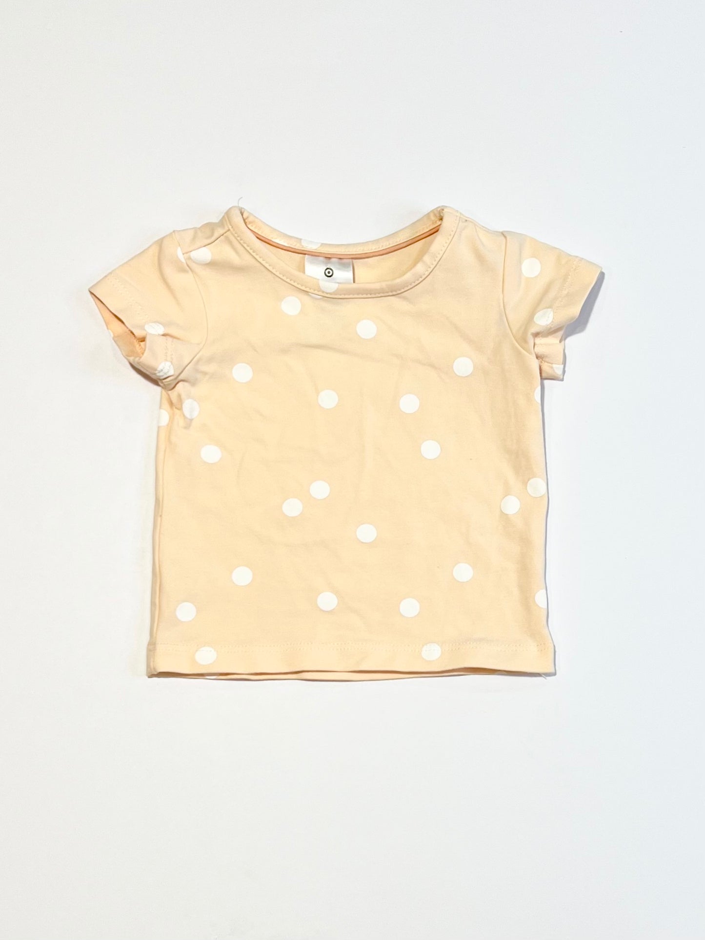 Peach spotty tee - Size 0000