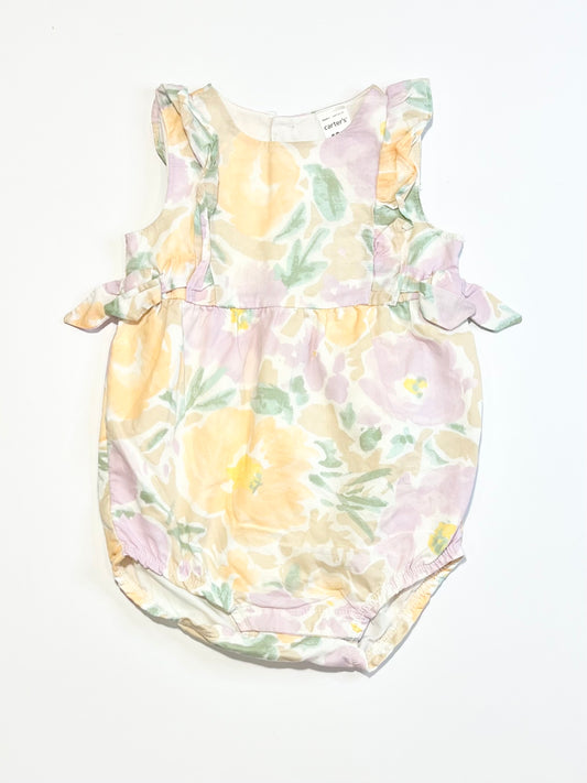 Floral romper - Size 9-12 months