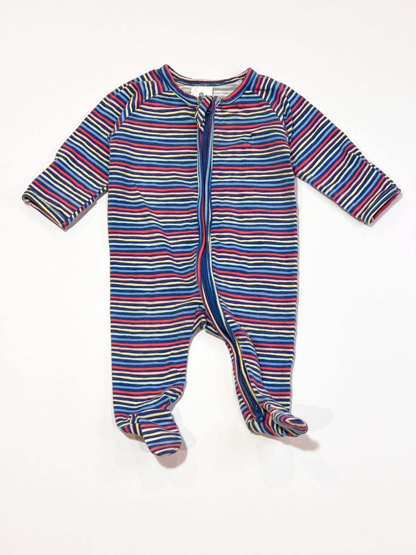 Striped zip onesie - Size 0000