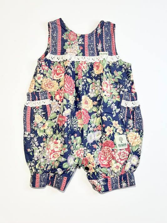 Vintage floral romper - Size 0