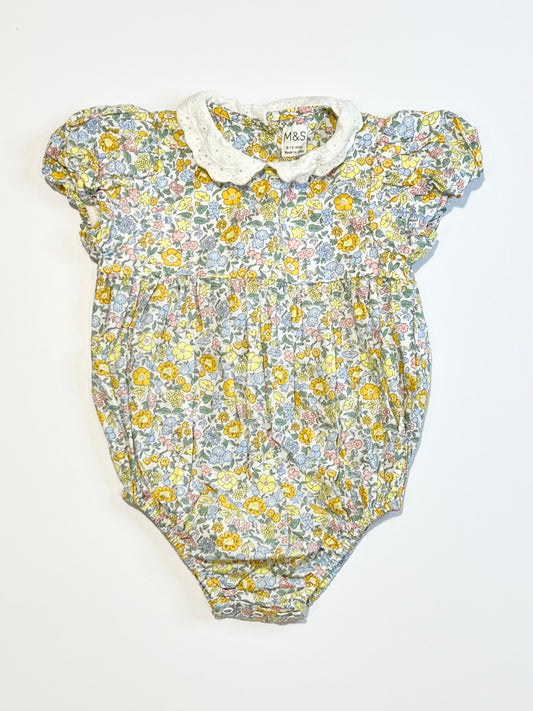 Floral romper - Size 9-12 months