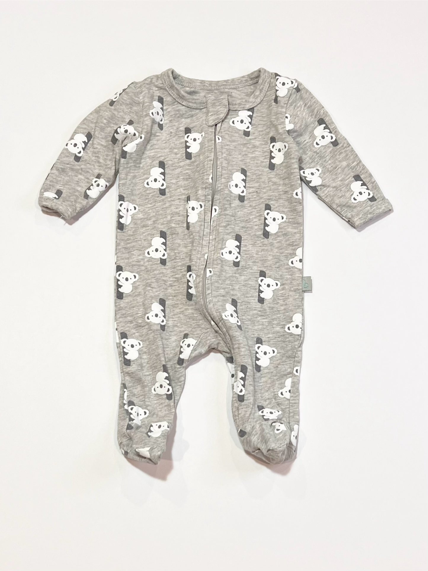 Grey koalas zip onesie - Size 0000