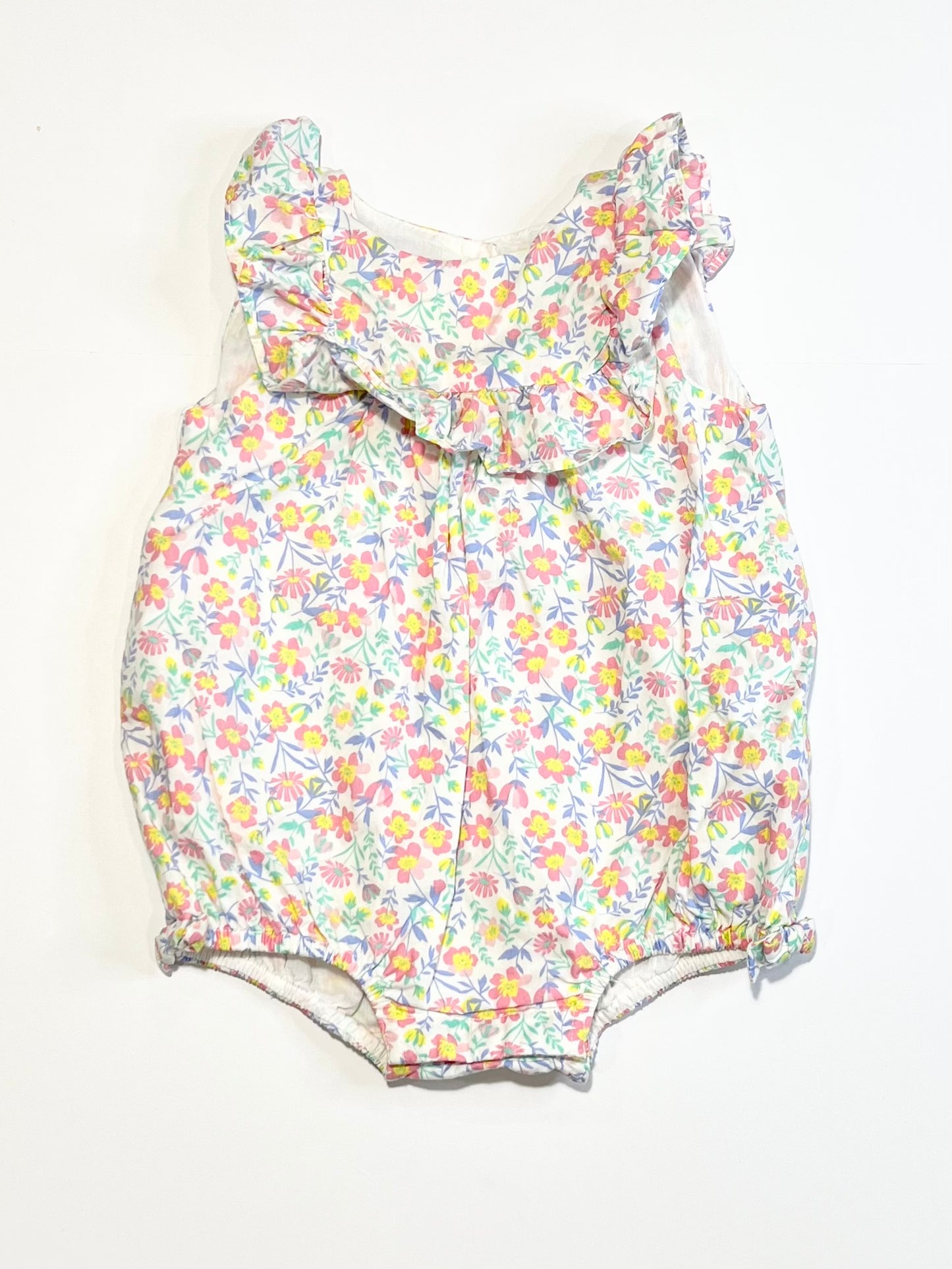 Floral cotton romper - Size 6-9 months