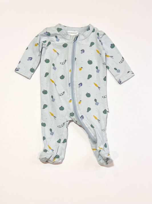 Fruit and veg zip onesie - Size 0000