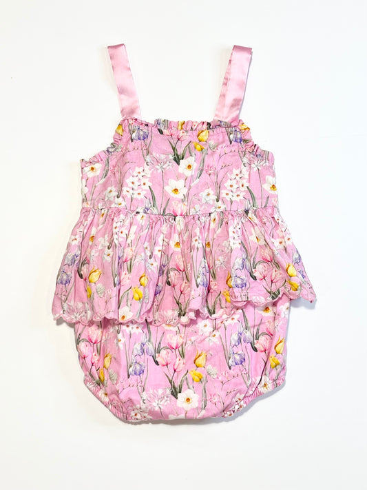 Floral ruffle romper - Size 0