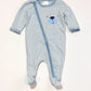 Striped zip onesie - Size 0000